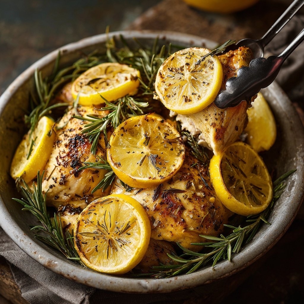 Zitronen-Rosmarin-Ofenhähnchen
