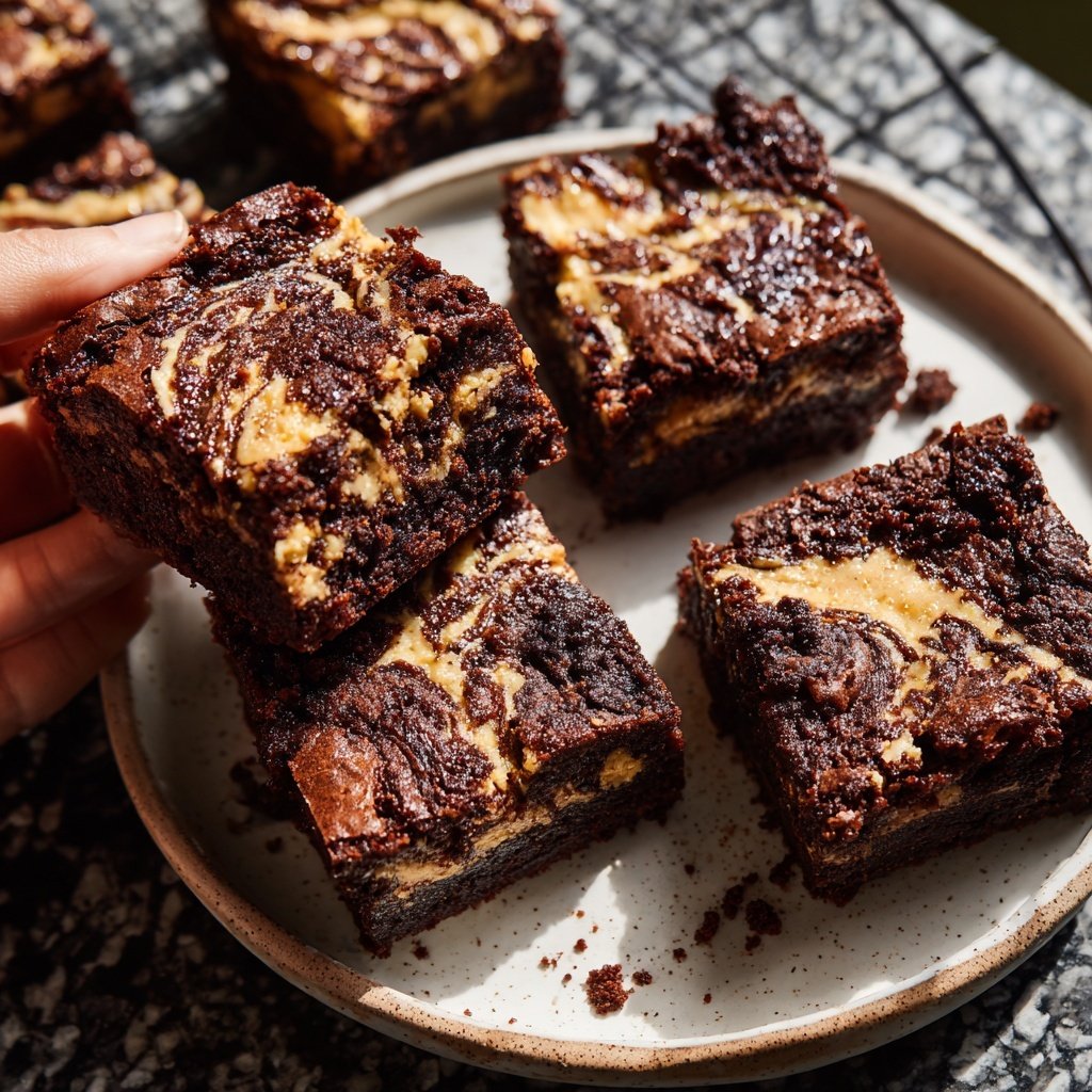 Tahini Swirl Schoko Brownies