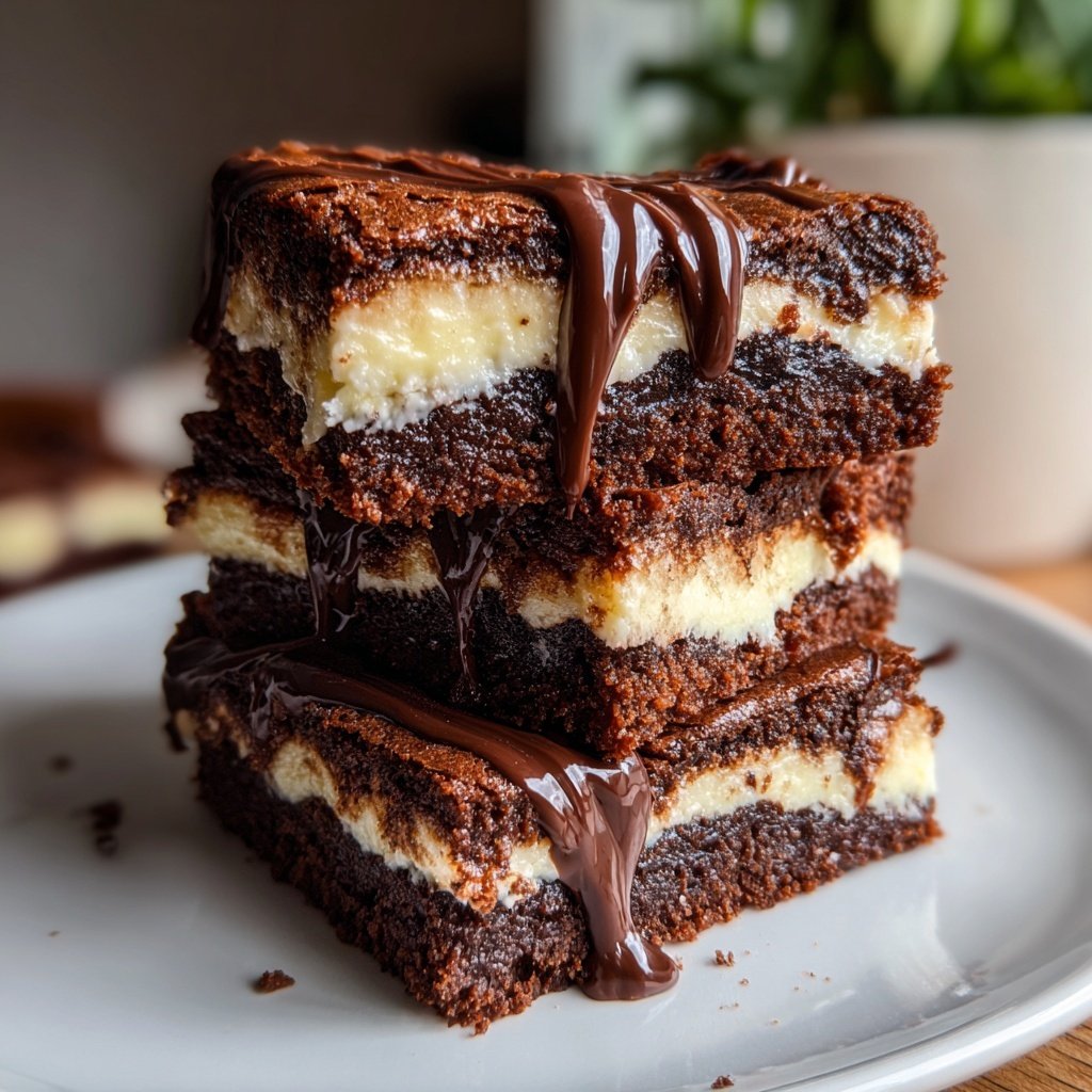 Spritzige Topfen Brownies