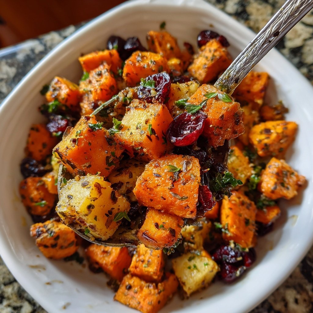 Grünkohl Süßkartoffel Salad mit Cranberries