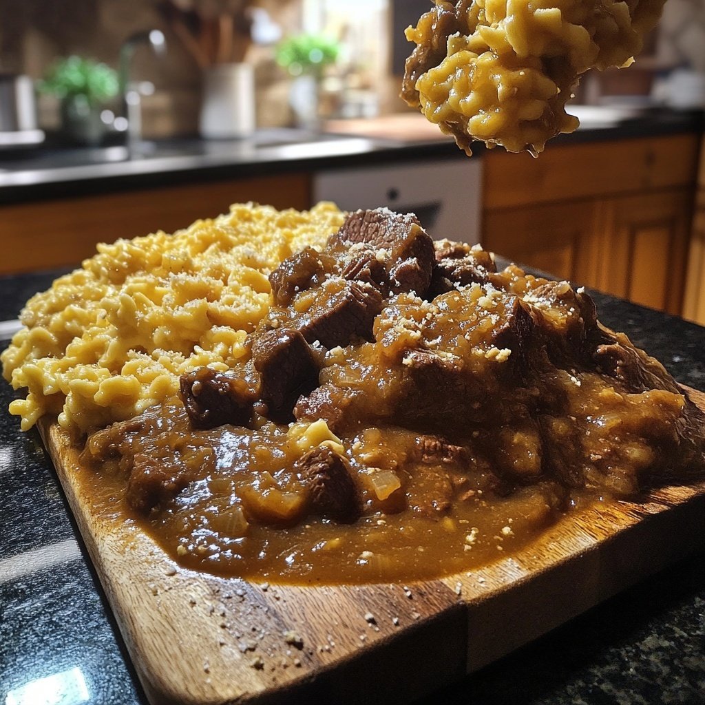 Rindergulasch mit Spätzle