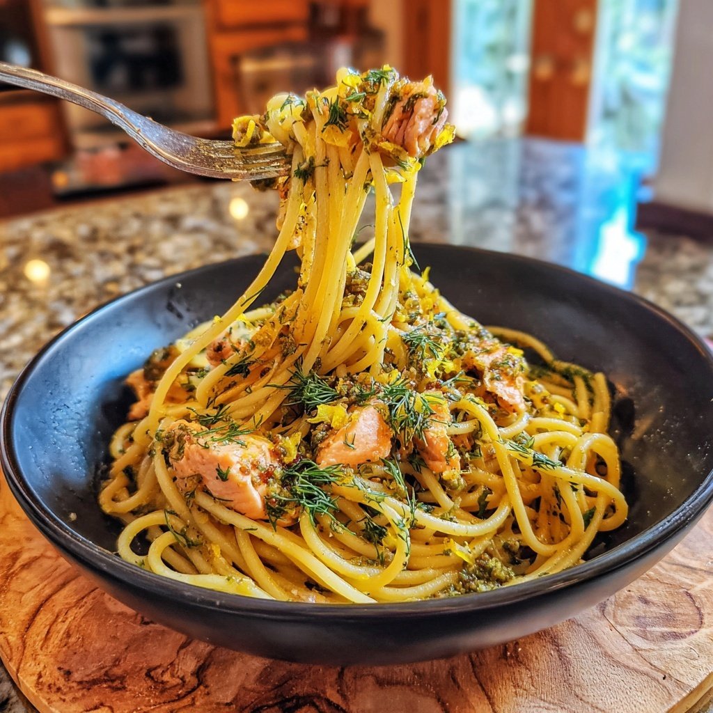 Spaghetti mit Zitronenlachs