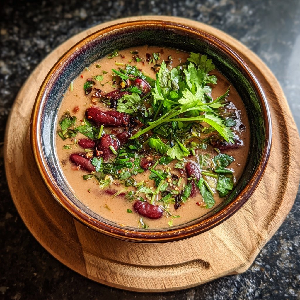 Rote Bohnen Reis Suppe Kreolisch