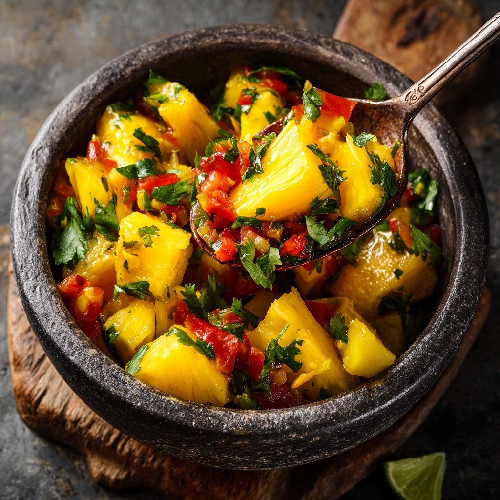 Ananas Salsa mit Limette