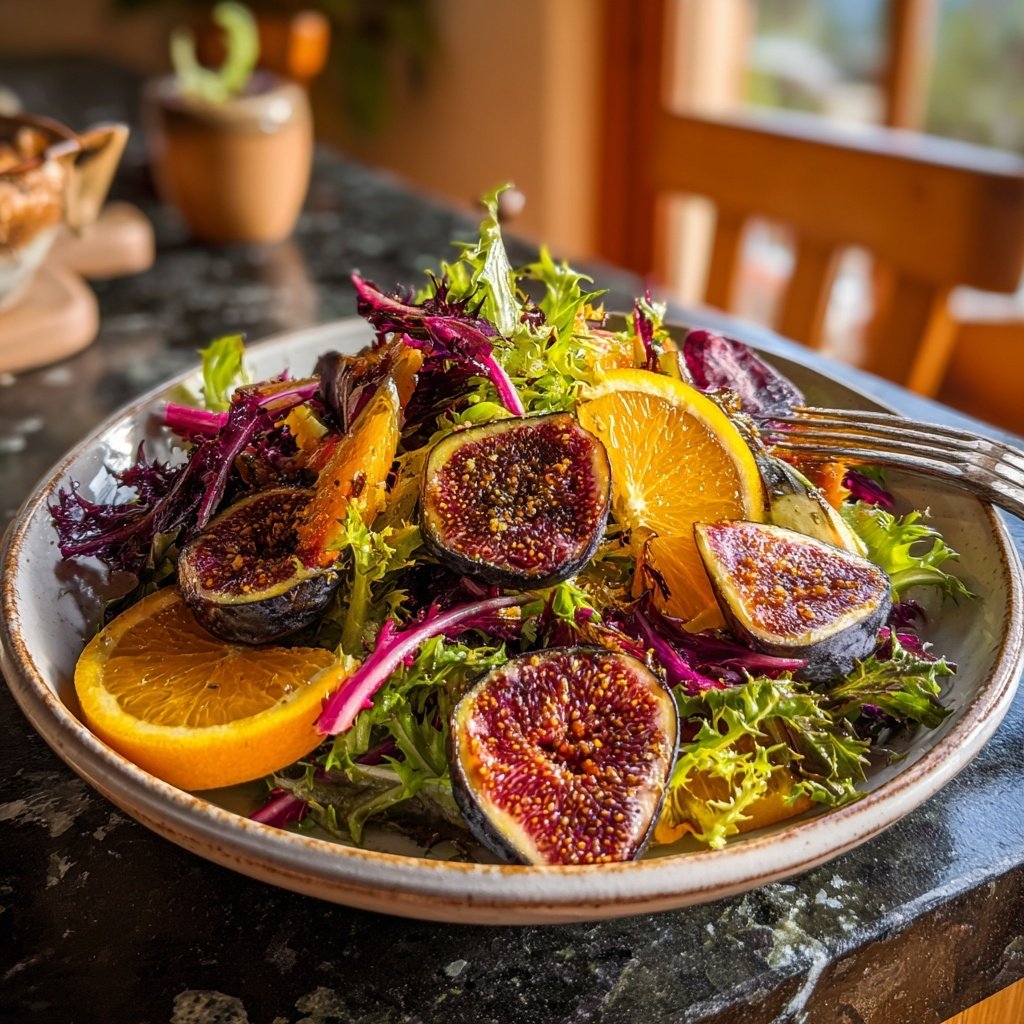 Chicorée Orange Feigen Salat