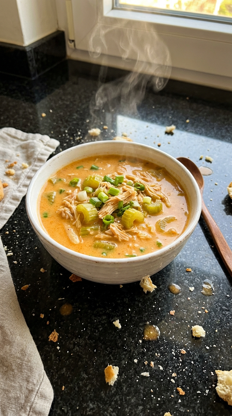 Würzige Buffalo Hähnchen Suppe