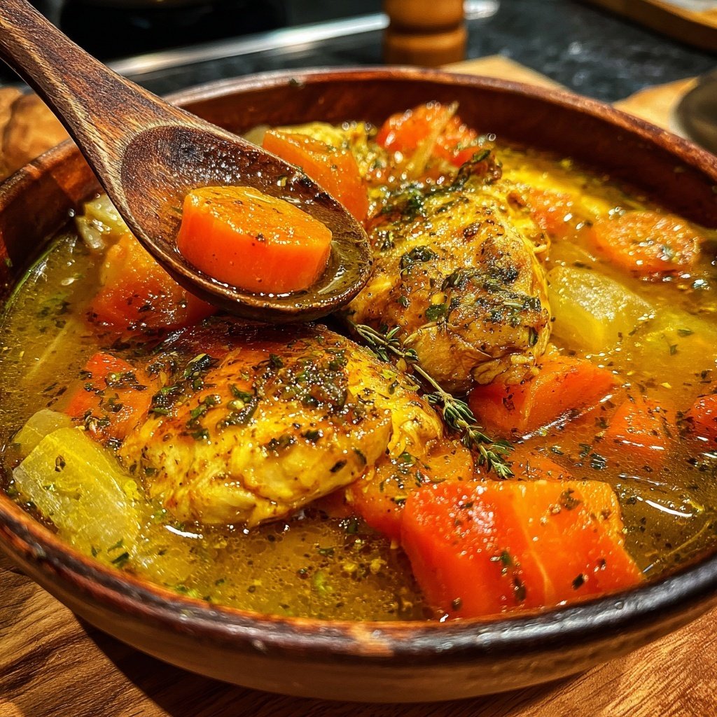 Eintopf Ingwer Hähnchen mit Gemüse