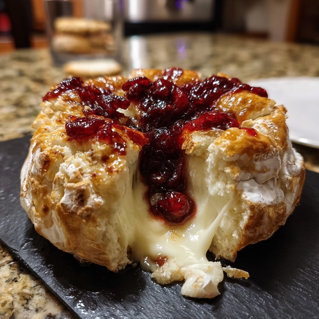 Gebackener Camembert mit Cranberry Kompott
