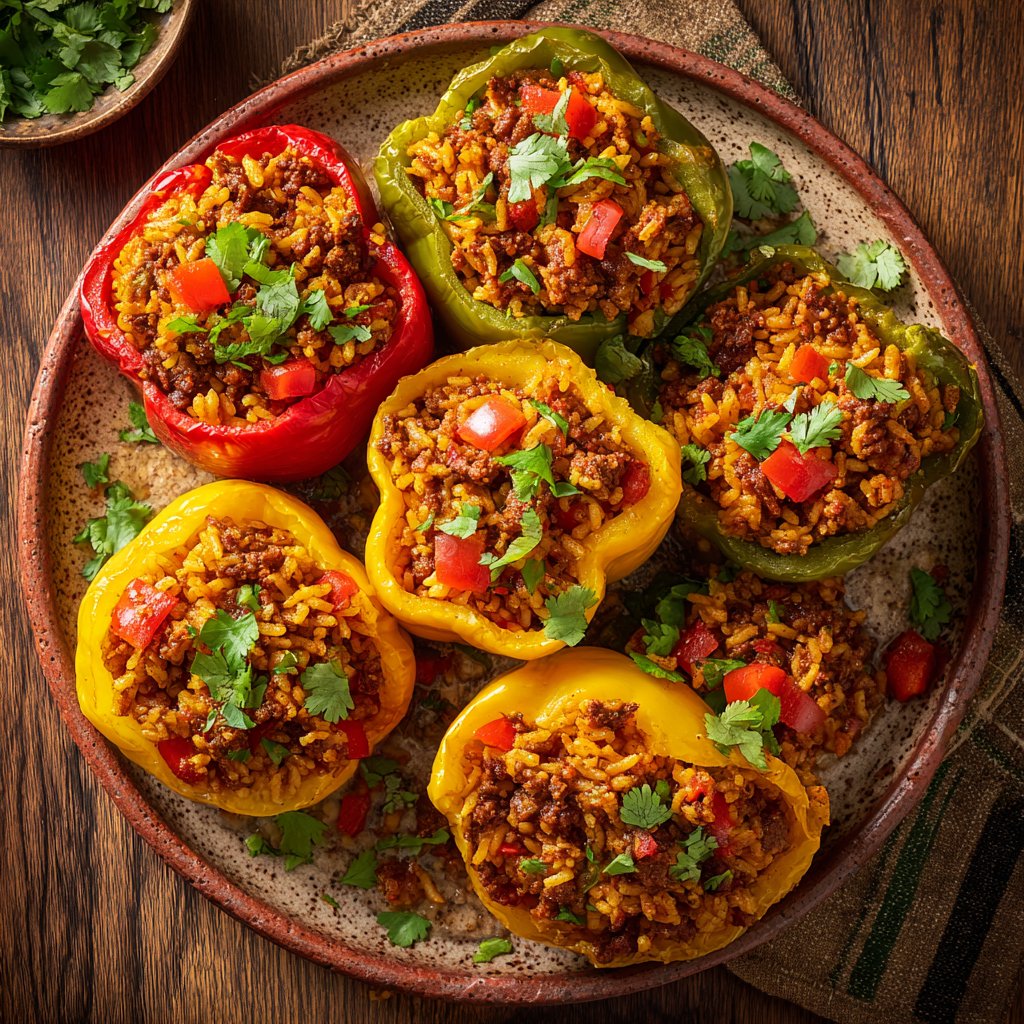 Herzhafte gefüllte Paprika