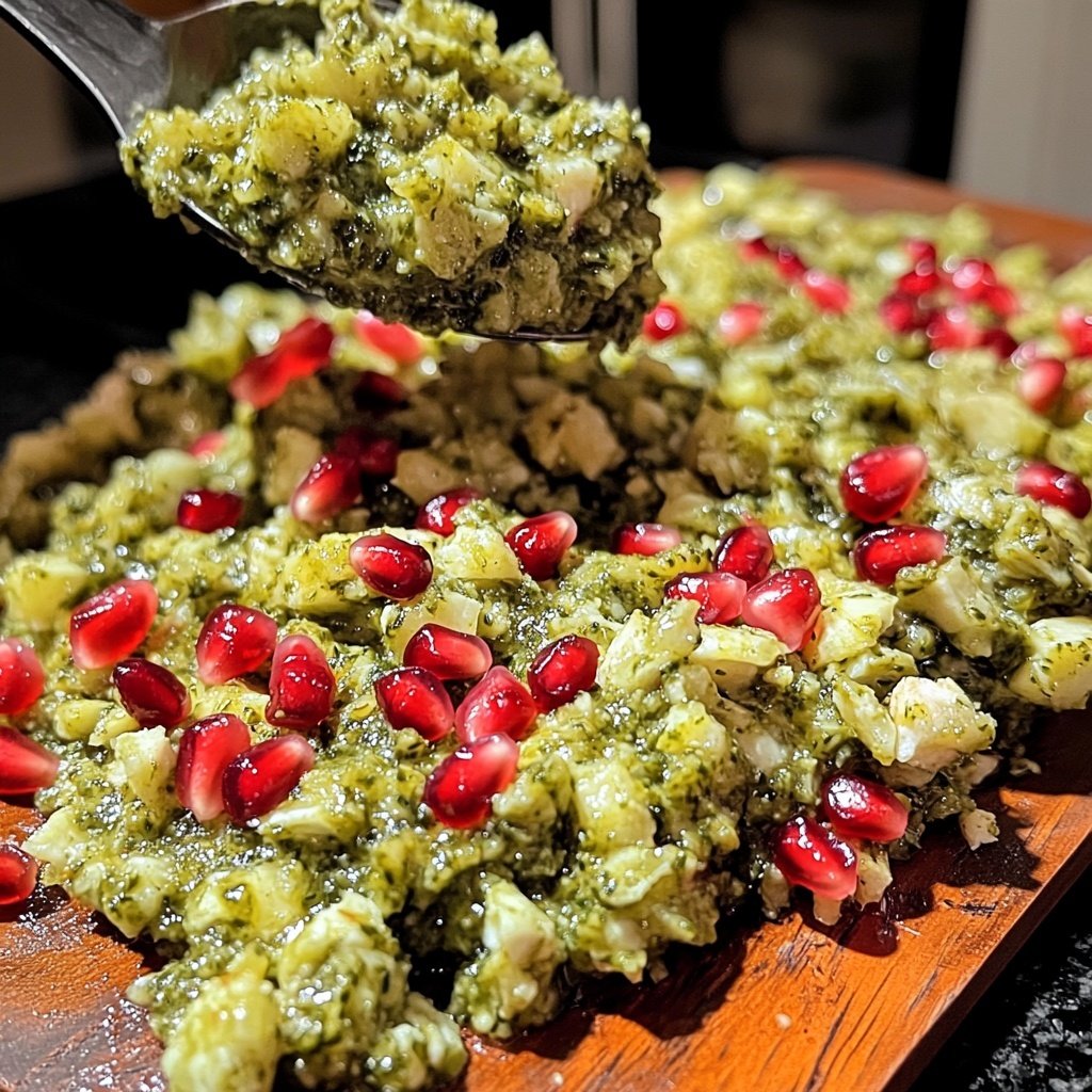 Brokkoli-Tatar mit Granatapfel Rezept