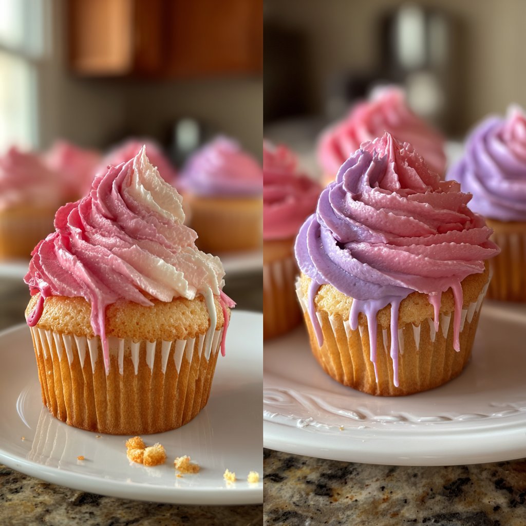 Fesselnde Ombre Cupcake Frosting