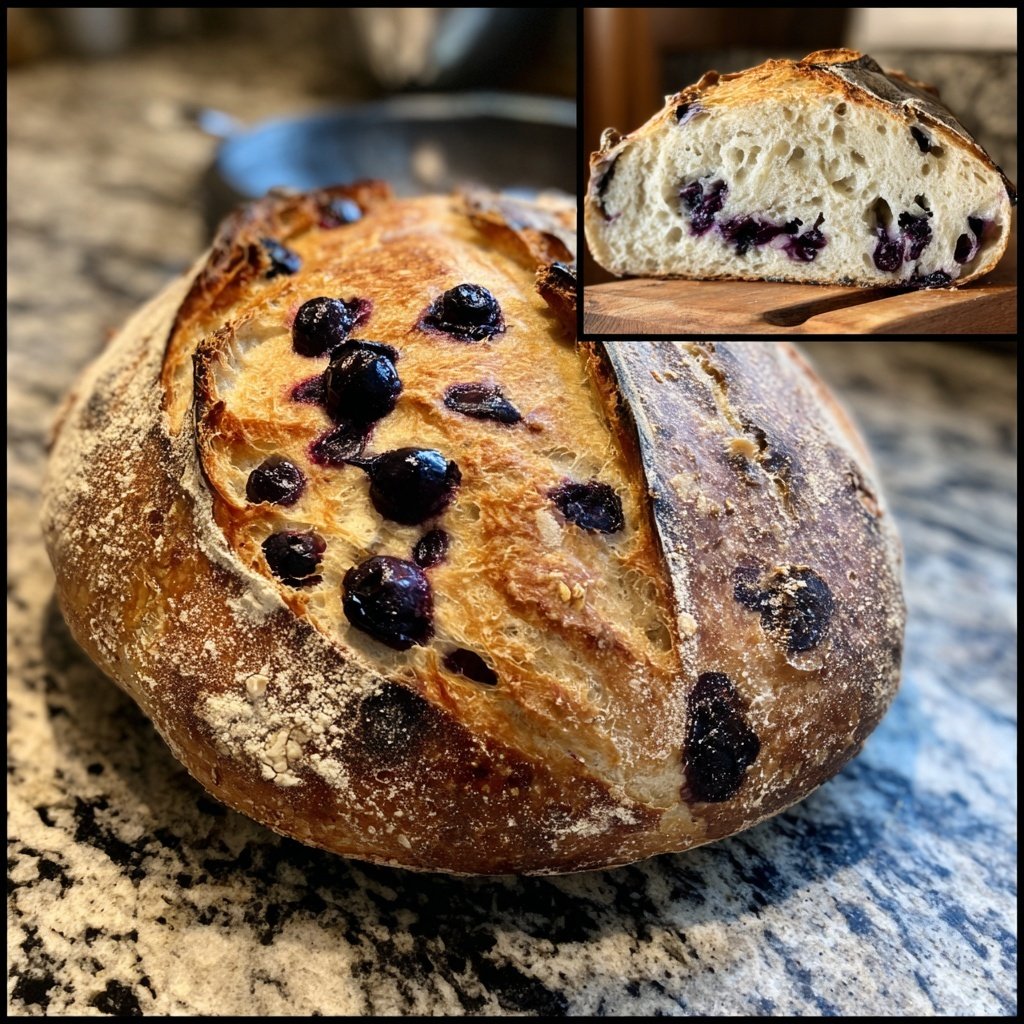 Zartes Blaubeeren Zitrone Sauerteig Handwerksbrot