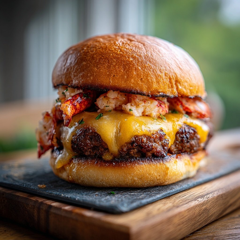 Köstliche Surf and Turf Burger