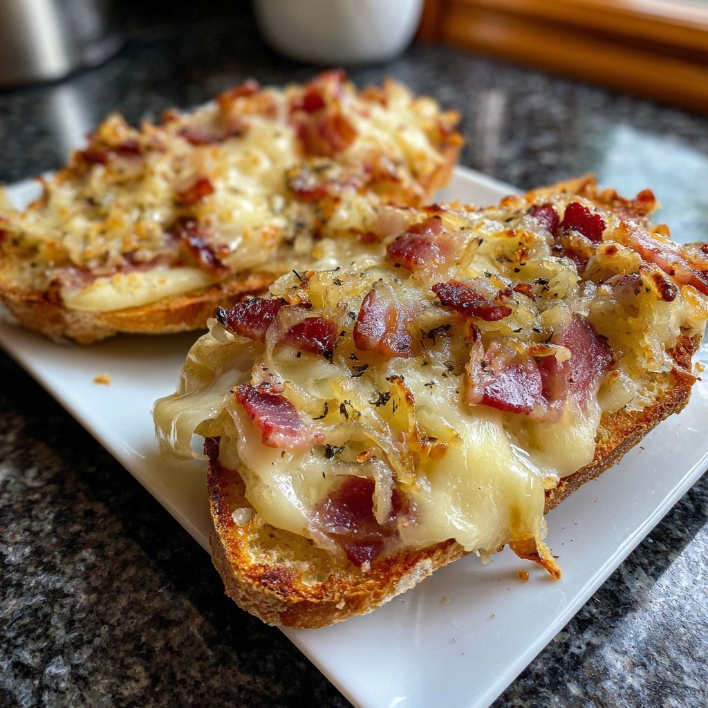 Raclette Pfännchen mit Speck und Zwiebeln