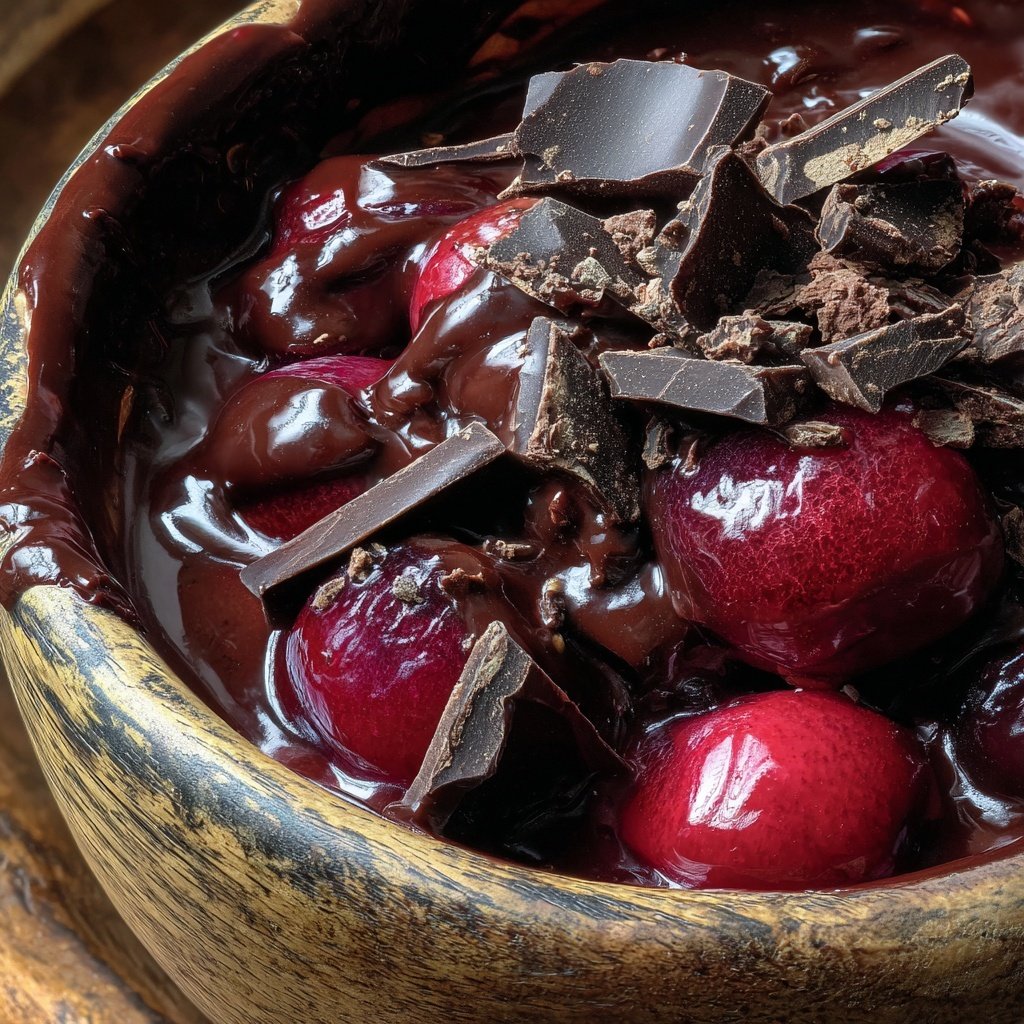 Schokoladen Kirsch Fondue Himmel