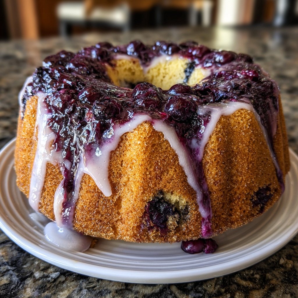 Blaubeeren Zitrone Sauerteig mit Ahornglasur