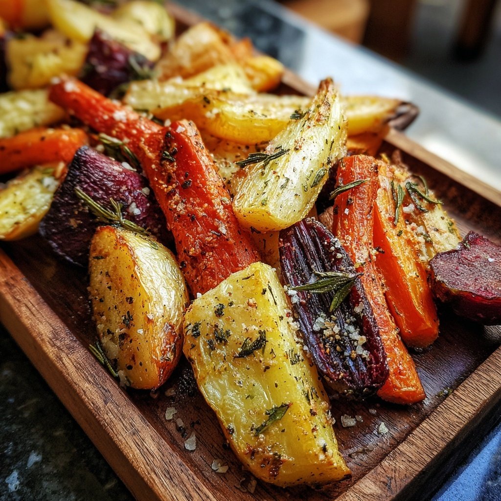 Gebratenes Wurzelgemüse mit Kräutern