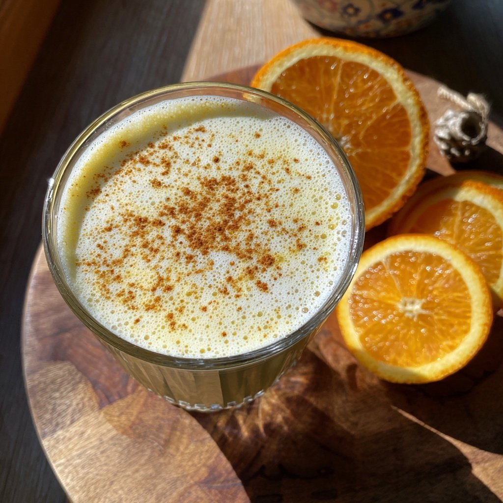 Eierpunsch mit Weißwein und Gewürzen