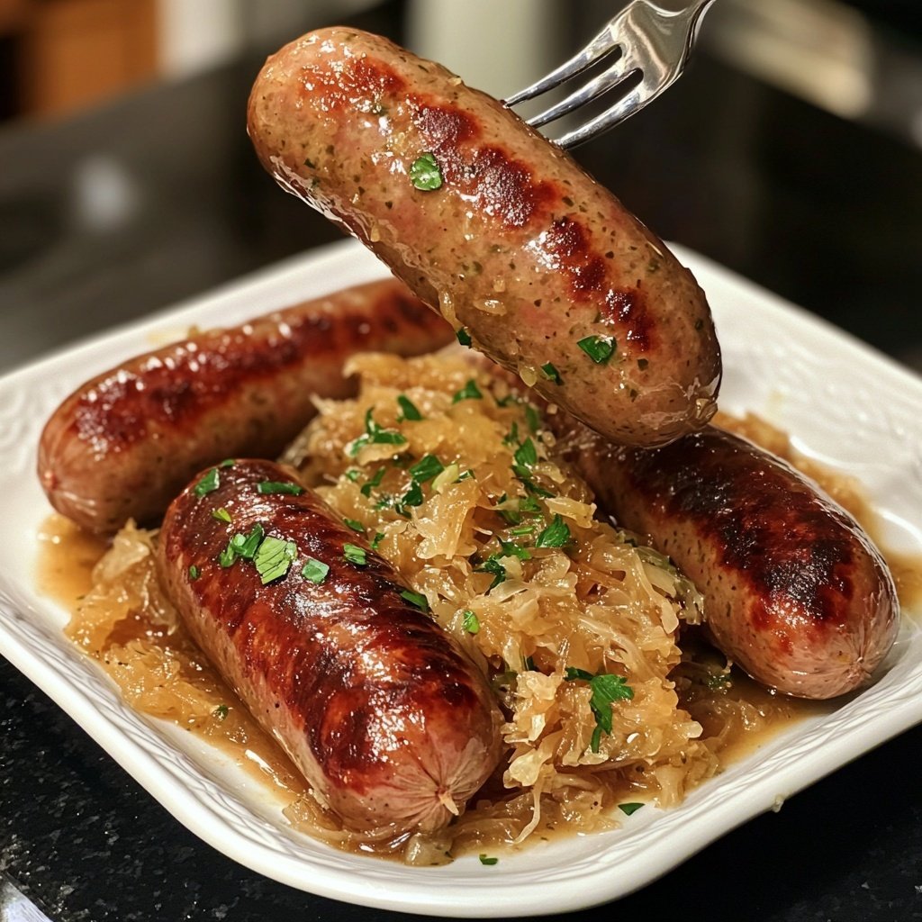 Bratwurst mit Sauerkraut