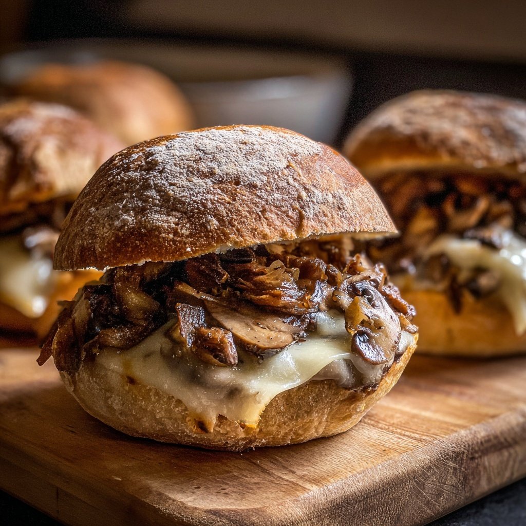 Pilz und Schweizer Mini Burger