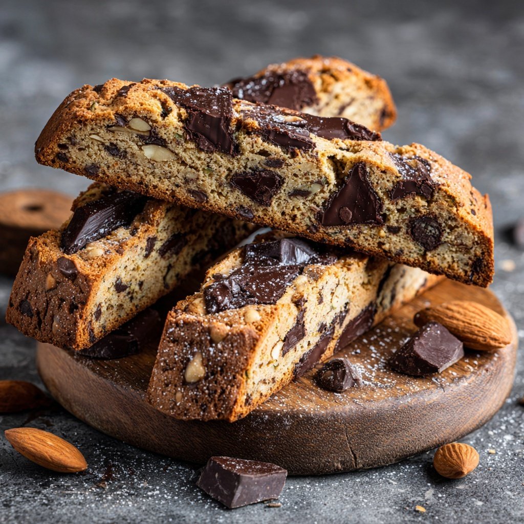 Schokolade Mandel Biscotti Leckerei