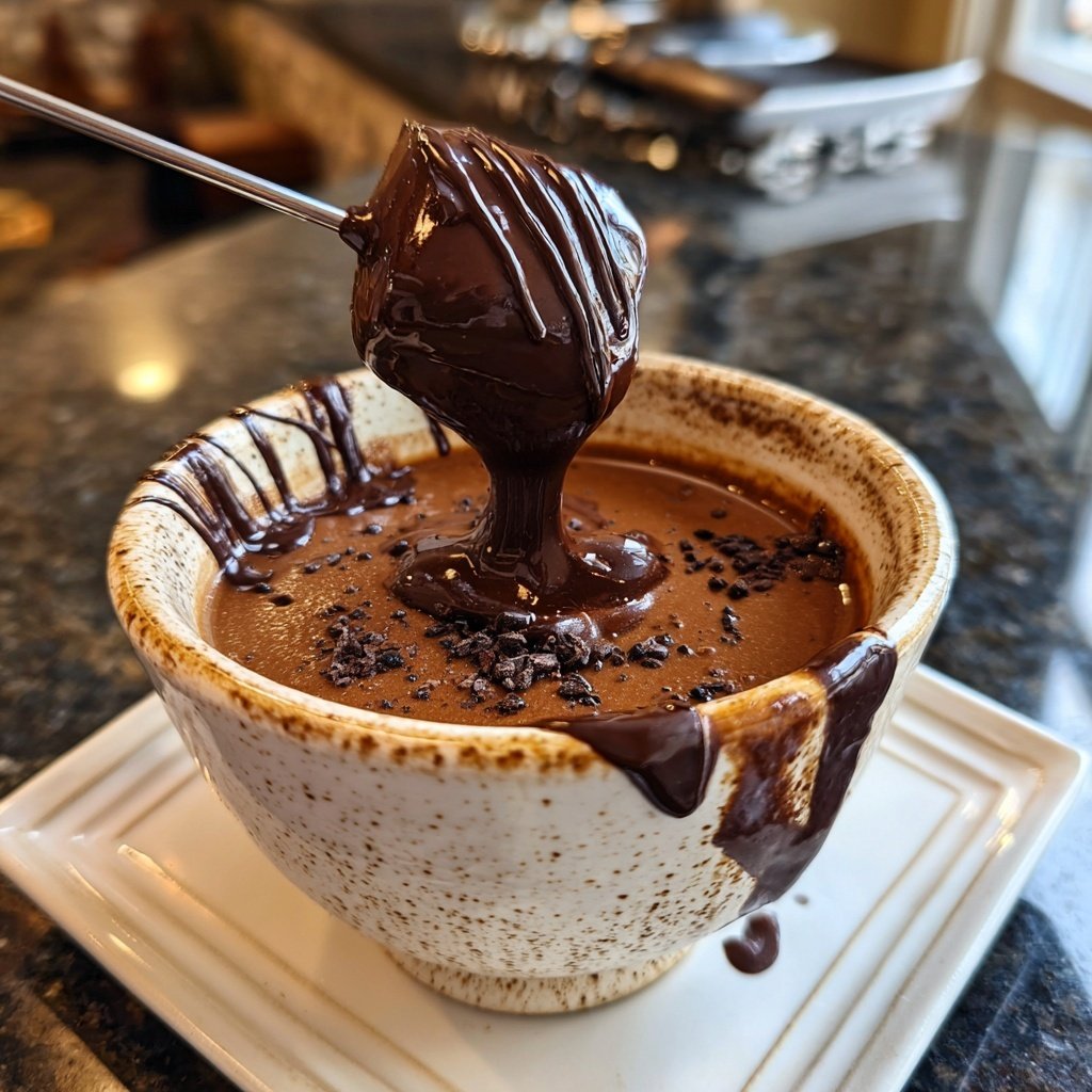 Würziges Chipotle Schokoladen Fondue