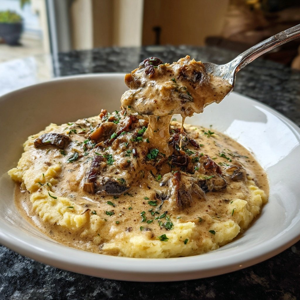 Pilz Ragout mit Kartoffelpüree