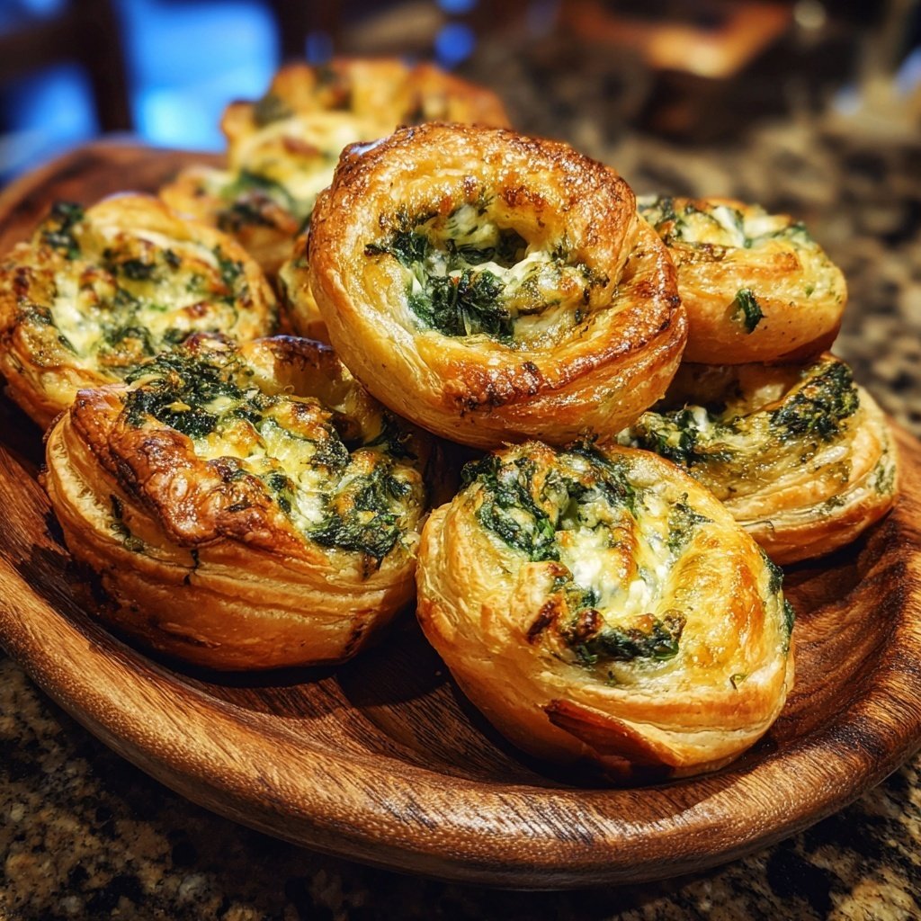 Herzhafte Spinat Feta Puffer für den Snack