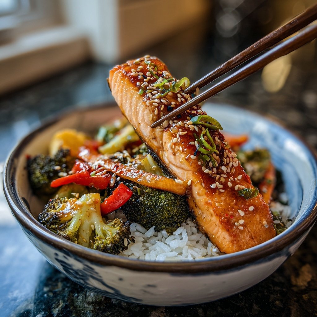 Sesam Ingwer Lachs Bowl