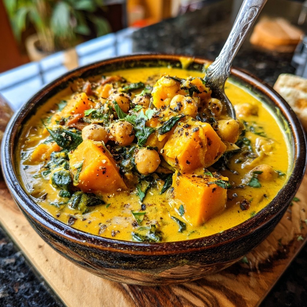 Butternut-Kichererbsen-Kokos-Eintopf