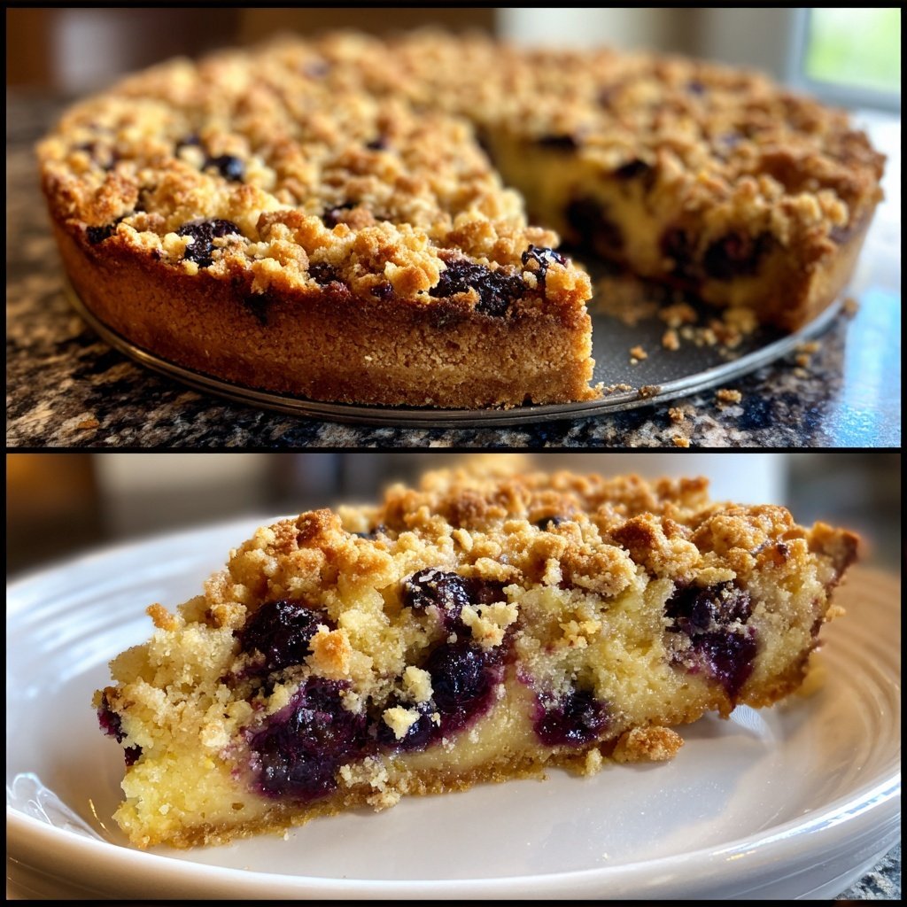 Zucchini Blaubeer Streuselkuchen