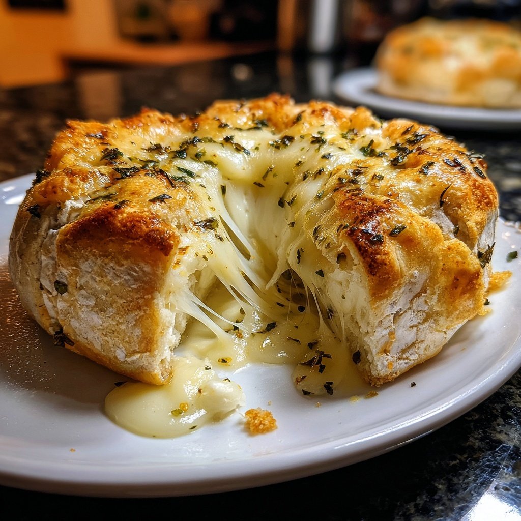 Gebackener Camembert mit Knoblauch Kräutern