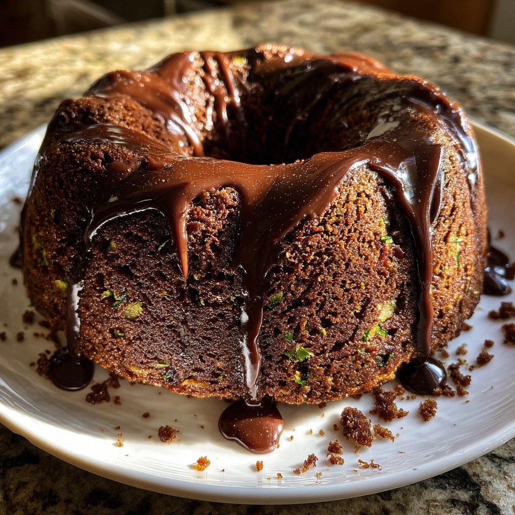 Saftiger Zucchini Schoko Kuchen