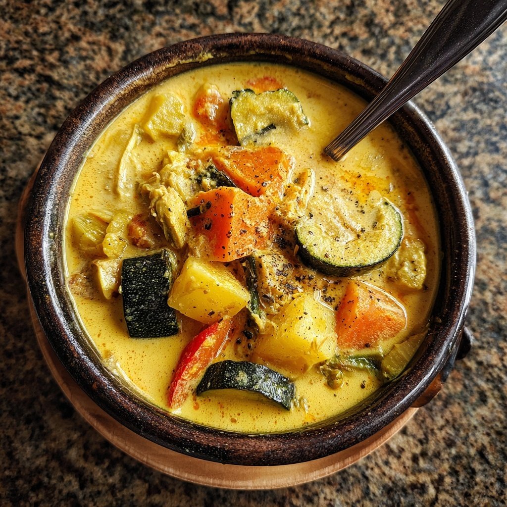 Steckrüben Kokos Curry Suppe