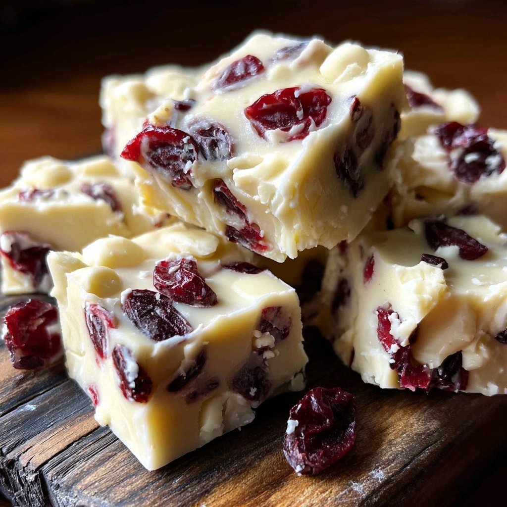 Weiße Schoko Cranberry Fudge