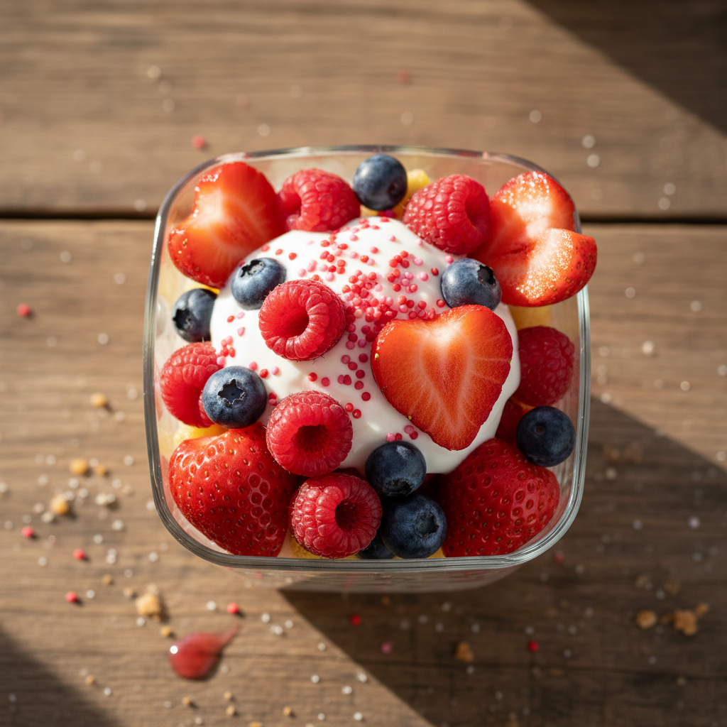 Charmante Valentinstags Obstbecher