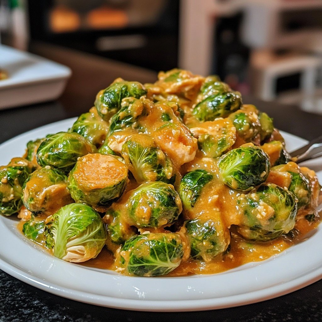 Rosenkohl in Frischkäse-Senfsauce