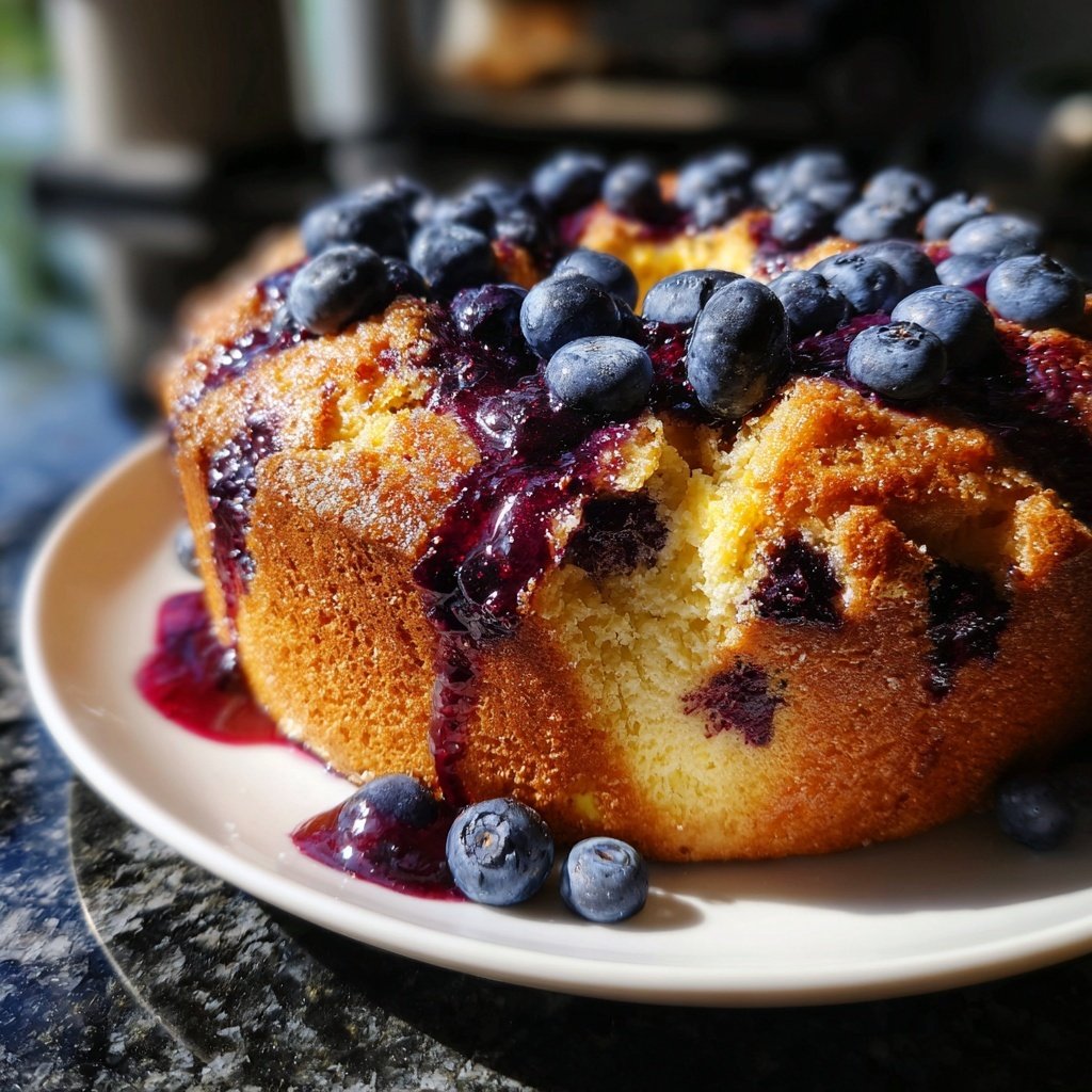 Blaubeeren Zitrone Sauerteig mit Hüttenkäse