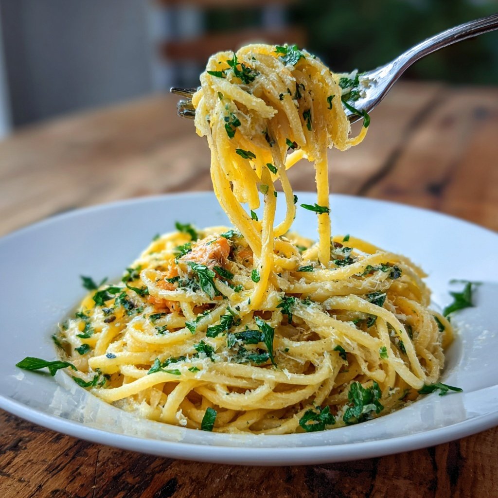 Cremige Lachs Spaghetti Freude