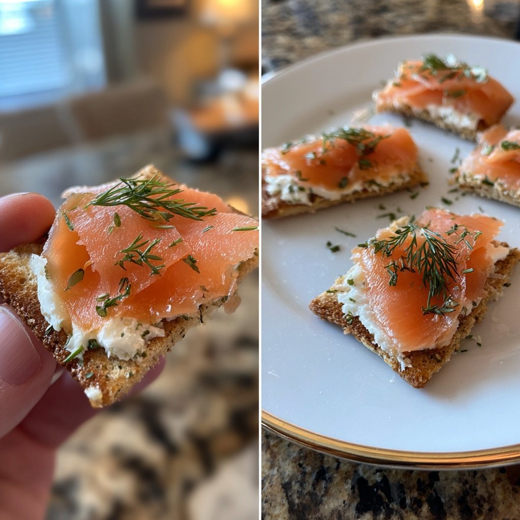 Geräucherter Lachs Häppchen mit Dill