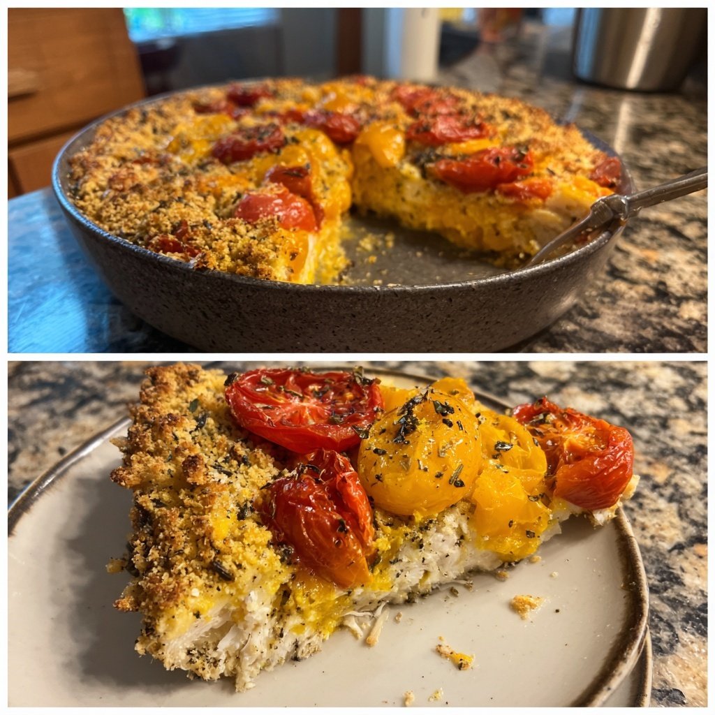 Gebackener Kabeljau Tomaten Medley