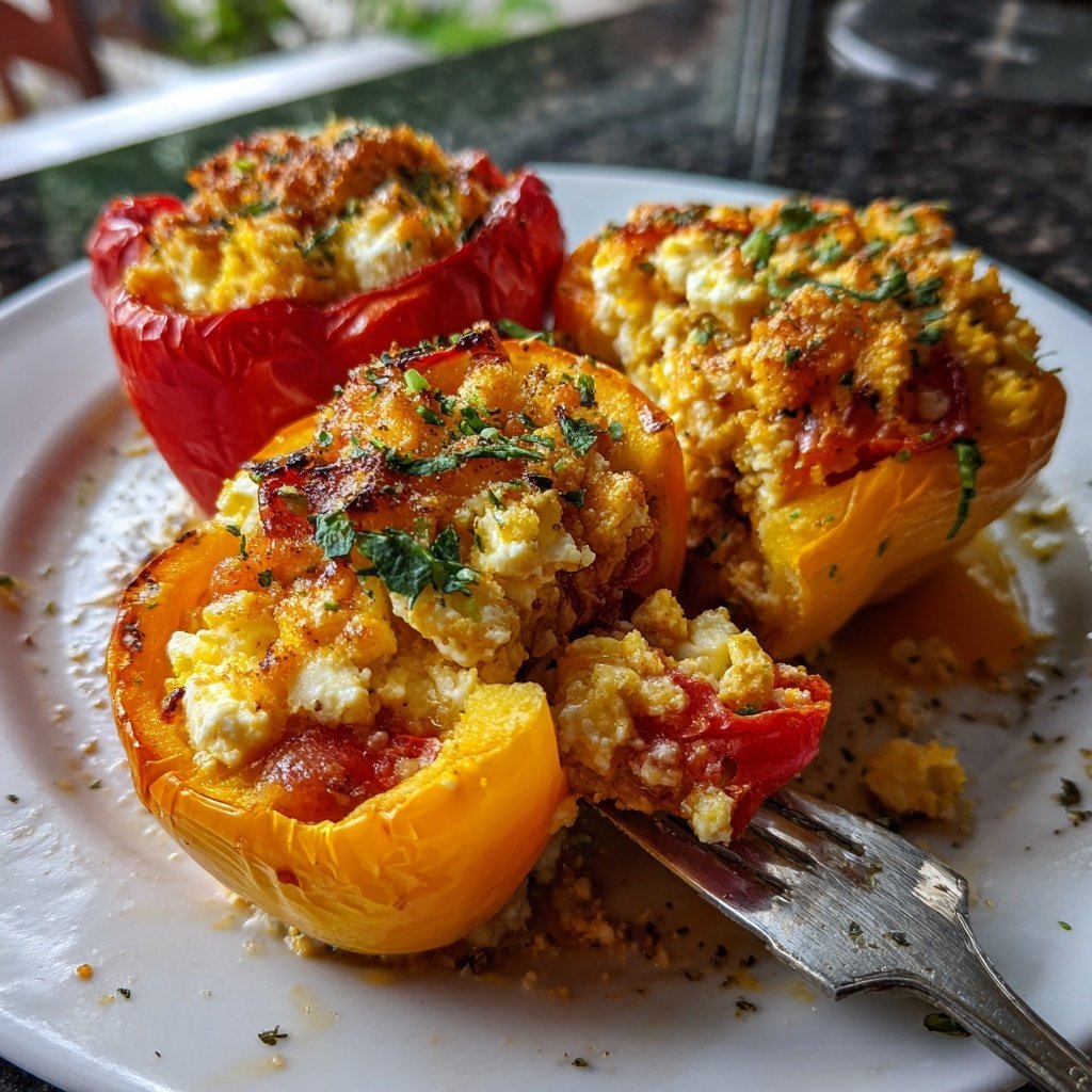 Gefüllte Paprika mit Feta Airfryer