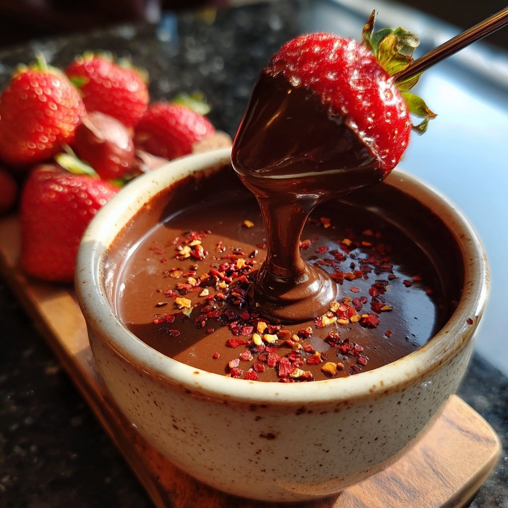 Süß Chili Schokoladen Fondue