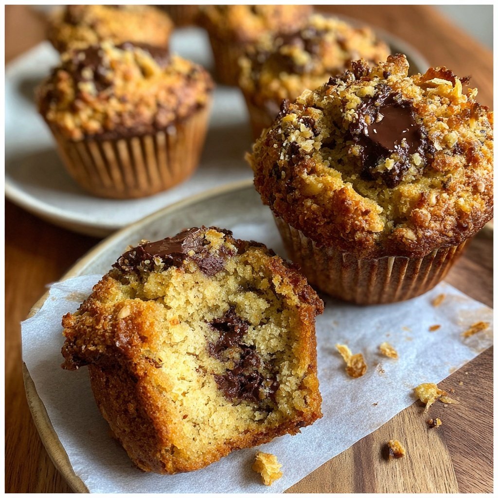 Bananen Schoko Muffins mit Chips