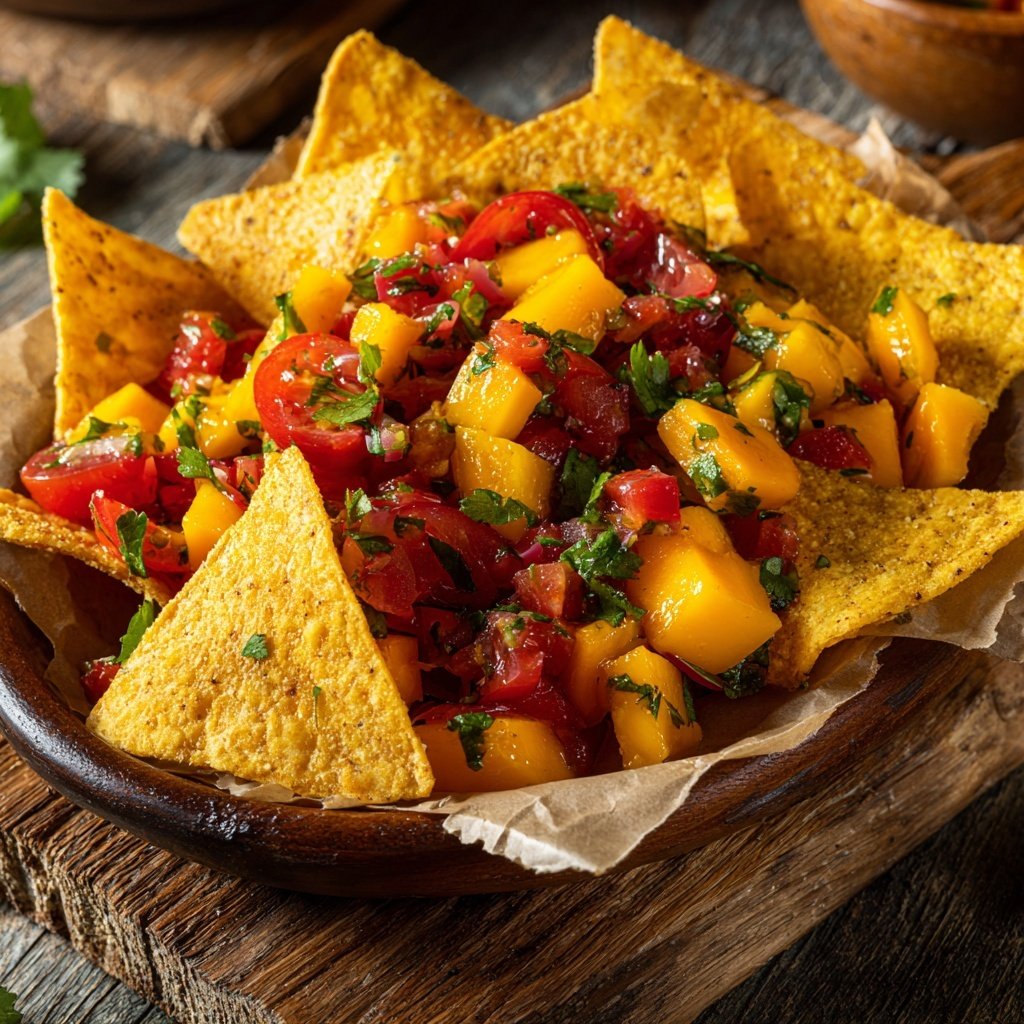 Mango Salsa mit Tortilla Chips