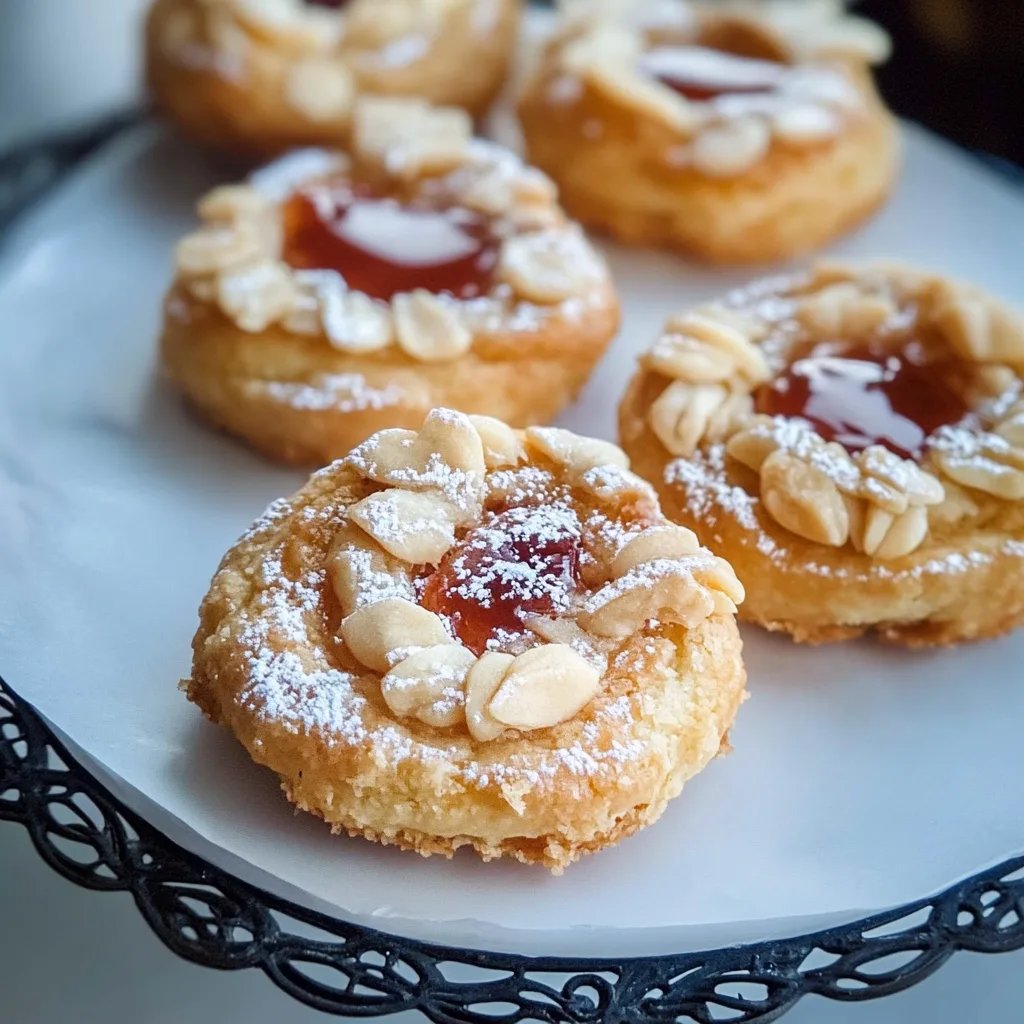Mandel-Mürbteig Kekse mit Marmelade
