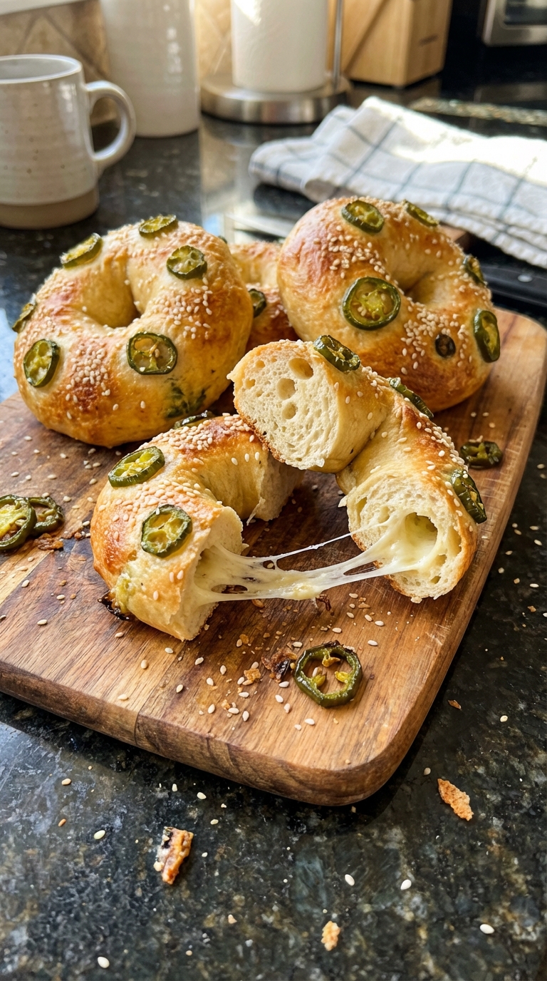 Würzige Jalapeño Hochprotein Bagels​
