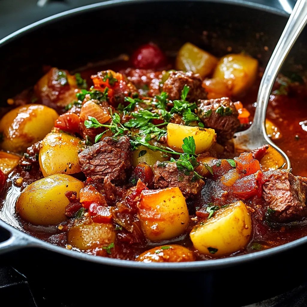 Kartoffel Rosenkohl Pfanne mit Hackfleisch