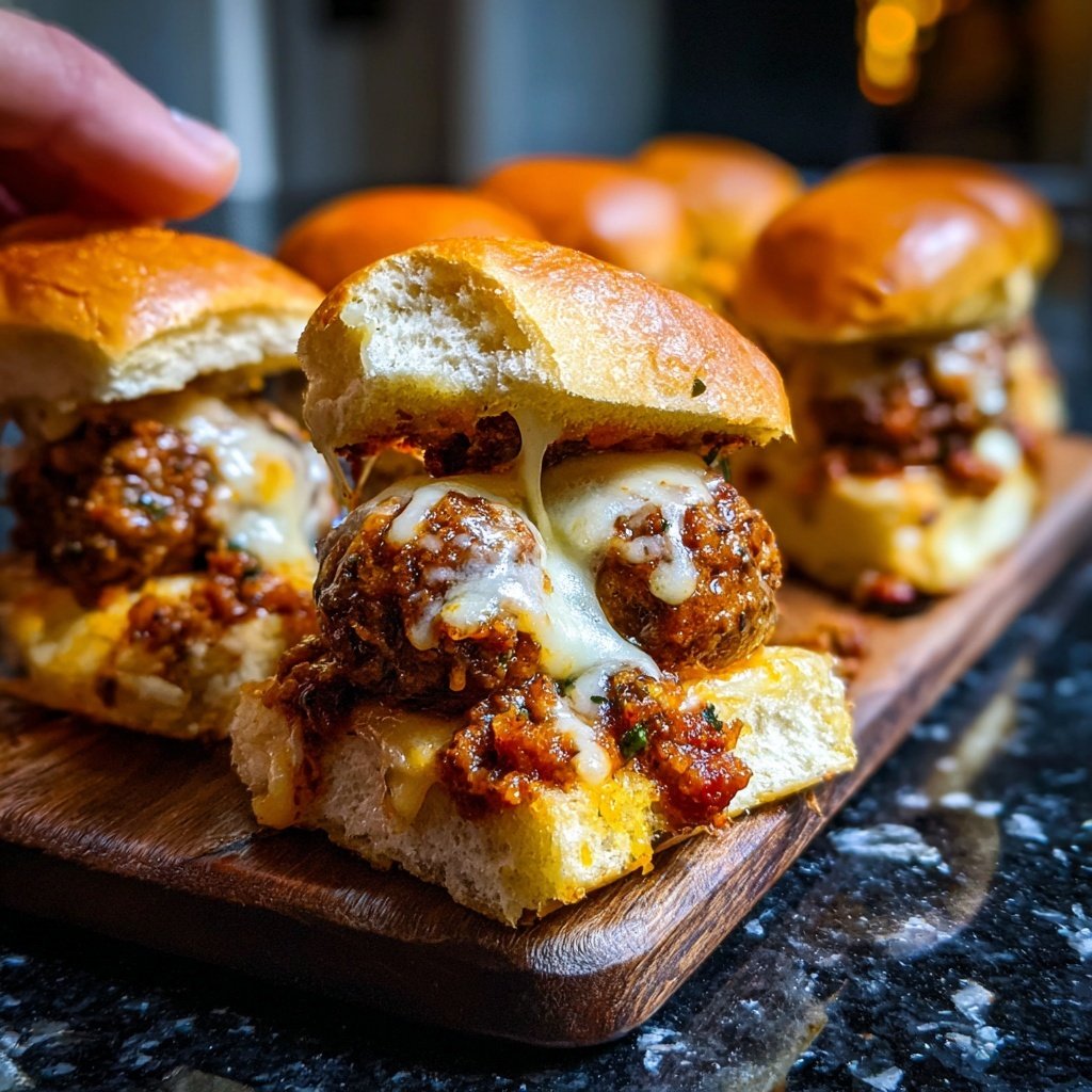 Herzhaftes Fleischbällchen Slider Ensemble